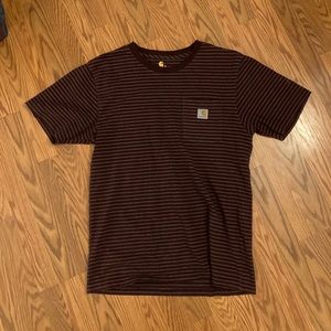 Carhartt Burgundy striped t-shirt